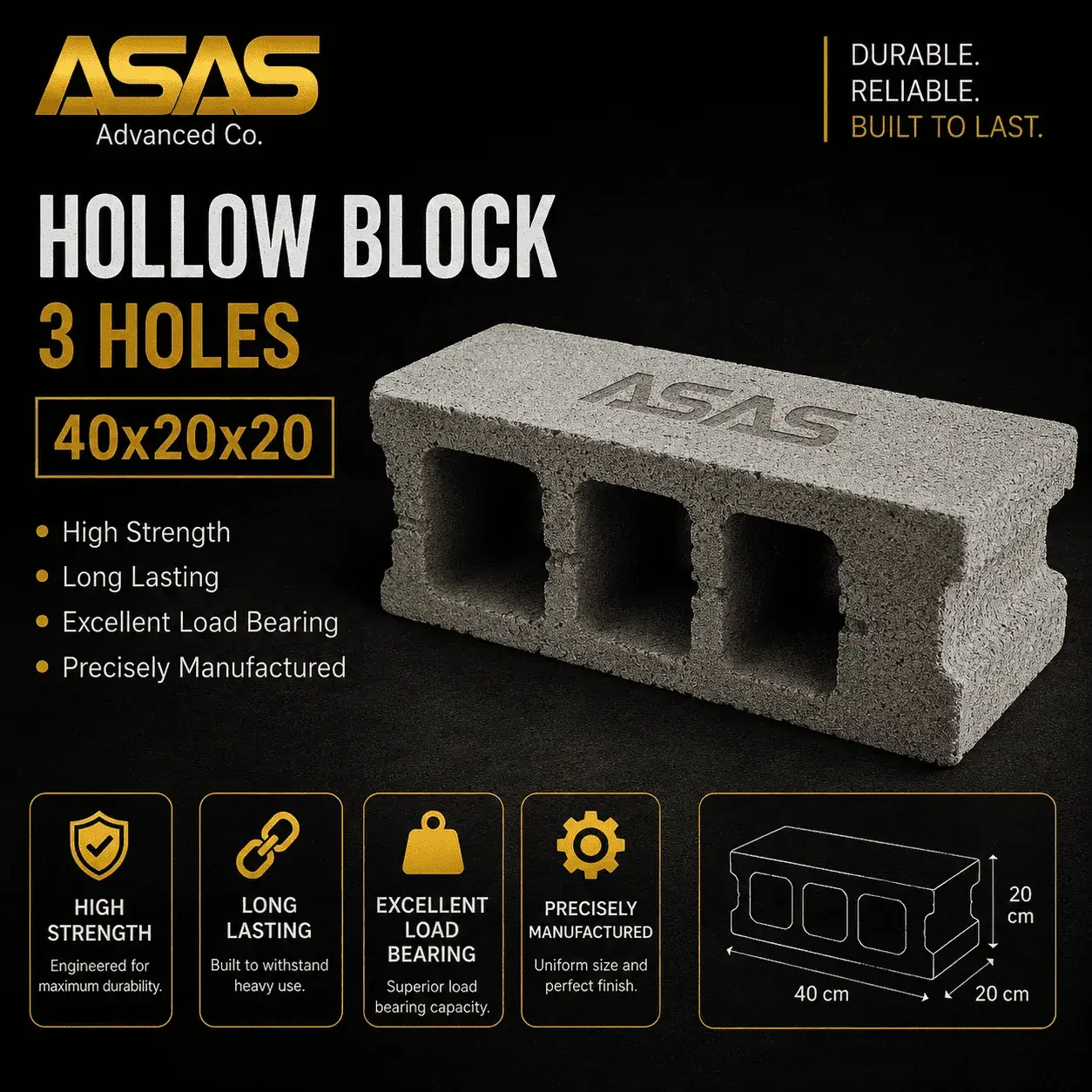 ASAS Advanced Co concrete block production factory in Saudi Arabia